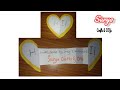 Heart shaped greeting card out of paper   surya crafts and diys