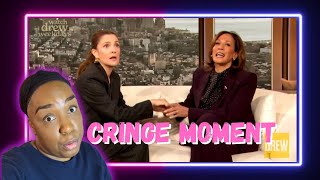 Drew Barrymore 'CRINGE' moment with VP Kamala Harris