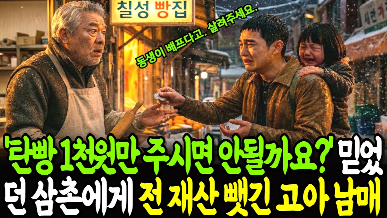 삼촌에게 전재산 뺏기고 한겨울에 쫒겨난 불쌍한 고아남매 시장통 빵 한조각이 남매의 인생을 송두리채 바꿔 놓는데..  | 노후사연 | 감동사연 | 오디오북 | 사연라디오 |