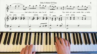 Video thumbnail of "Piano Playalong ONLY A MATTER OF TIME by Joshua Bassett, with sheet music, chords and lyrics"