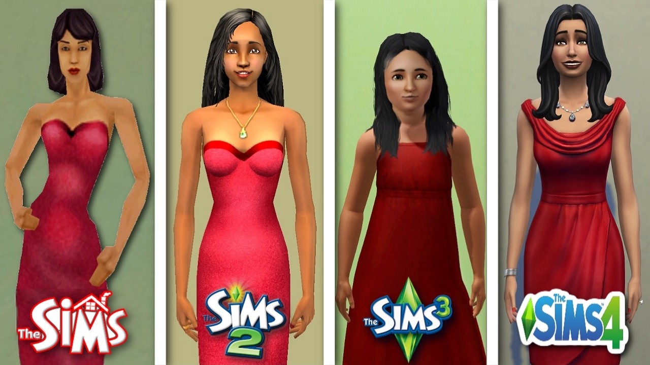 Sims 1 vs Sims 2 vs Sims 3 vs Sims 4 - Bella Goth