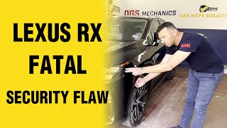 Must Watch! Gone In 90 Seconds  Lexus RX Theft, Fatal Security Flaw! Alarm Security Upgrade!