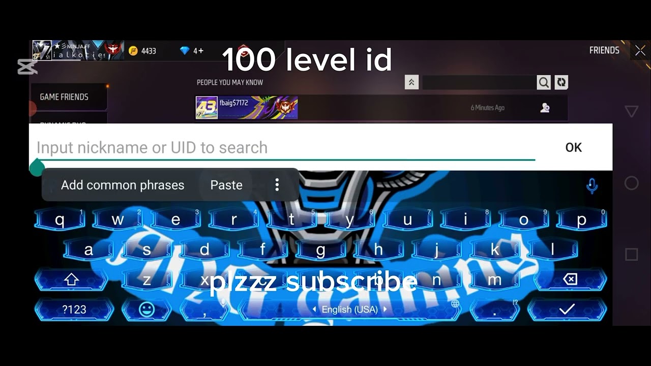 Level Id 100 level id #free fire - YouTube