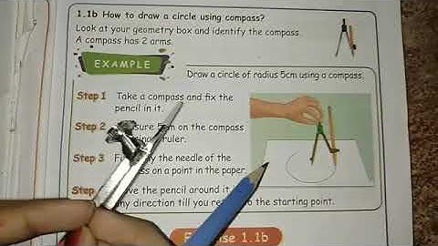 4th STD 1st term Maths / How to draw a circle using compass/Matric