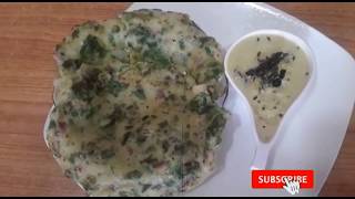 Rava Spinach Dosa And Chutney| रवा पालक डोसा और चटनी| dosa recipe ||suji Dosa|| By taj ka kitchen