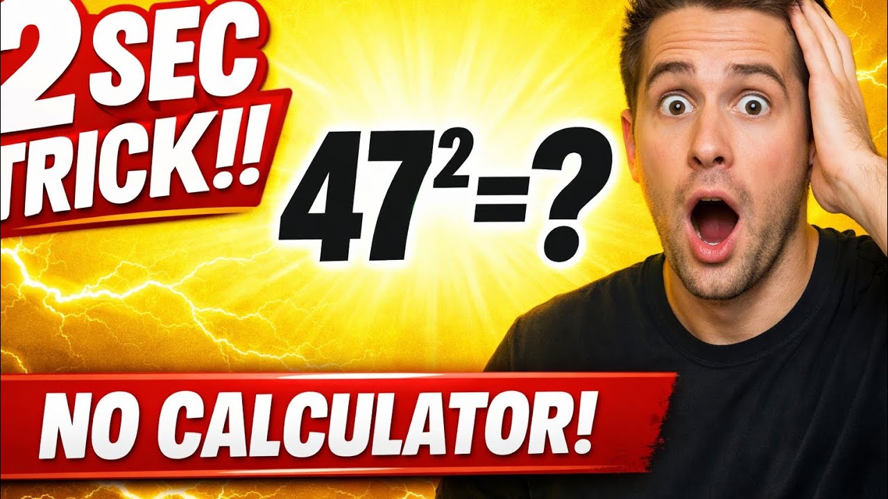 Stop Using Calculator! Square 2-Digit Numbers Instantly