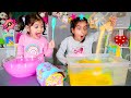 تحدي الجلي باف ضد السلايم باف بين لارا وزينب - Gelli Baff VS Slime Baff Challenge