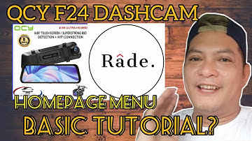 DASHCAM QCY F24 HOMEPAGE MENU AND BASIC TUTORIAL