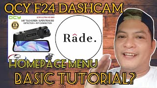 DASHCAM QCY F24 HOMEPAGE MENU AND BASIC TUTORIAL screenshot 1