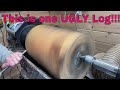 Woodturning an UGLY Log  (MUST see Before and After)