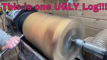 Woodturning an UGLY Log  (MUST see Before and After)