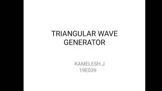 Triangular wave generator