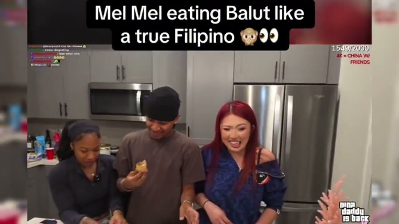 Nina Tries a Filipino Egg for the First Time 😳 | Nina & Brooklyn Stream Clips