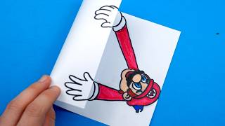 5 INSANE Super Mario Paper Crafts + How to Make Them! 😱