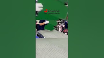 RONGDA Semi auto drawer box production line, rigid box making machine. #rigidbox #giftbox