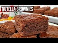 Easy nutella brownies  3 ingredient fudgy nutella brownies