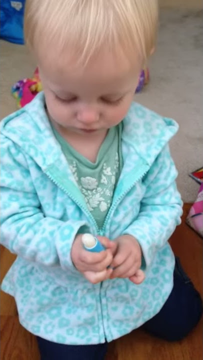 How to apply lip balm toddler tutorial
