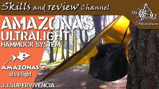 ✅ Amazonas Ultralight kit de Hamaca y Tarp cerrado + Underquilt | Dormir en hamaca