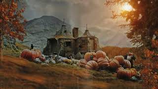 Hogwarts Autumn 🍂 Hagrid's Hut ◈ Harry Potter inspired Ambience   Falling Leaves + Rain showers