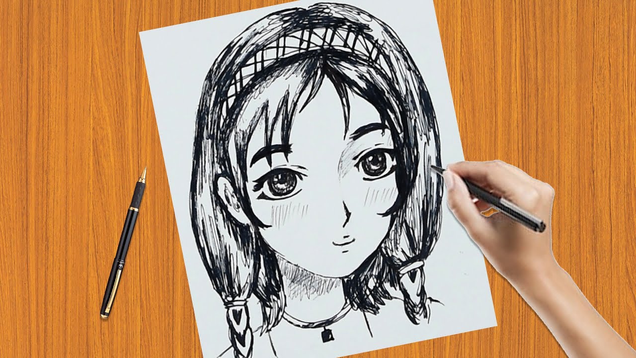 Pen Anime Sketching Art #70: Step-by-Step Tutorial — Steemit