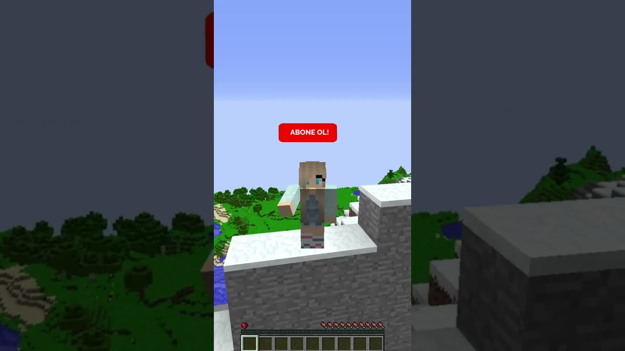 Minecraft’ta Sadece Yarım Kalbim Var! #shorts