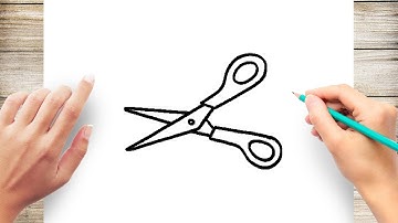 How to Draw A Scissor Step by Step