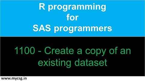 SASnR: Een kopie maken van een bestaande dataset