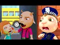 Don&#39;t Talk to Strangers &amp; Keep Safe | Police Officer Saves Kids | Kids Cartoon + Songs for Children