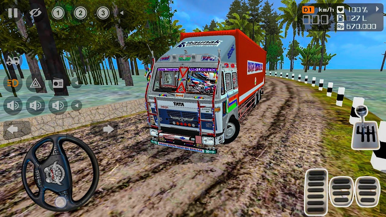 Drive Heavy Truck in Mud Offroad | Bus Simulator Indonesia | Offraod Truck Driving 😍