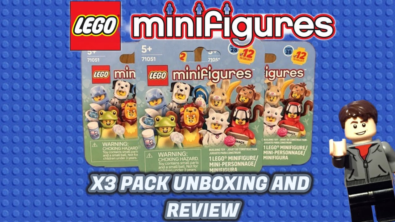 Lego Minifigures 71051 series 28 x3 pack unboxing and review