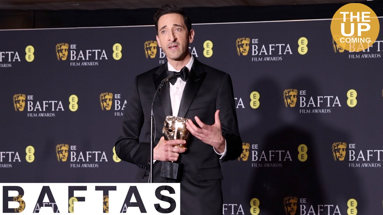 Adrien Brody BAFTAS 2025 Best Actor winner press conference for The Brutalist