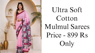 Ultra Soft Cotton Mulmul Sarees | Office & Regular Wear Collection #shopnow  screenshot 5