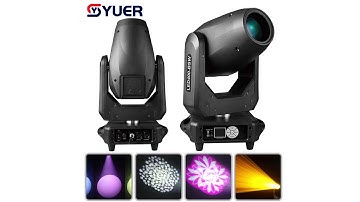 YUER™️ LED 400W Beam Zoom Spot Wash Effect CMY CTO Half Color Rainbow Moving Head