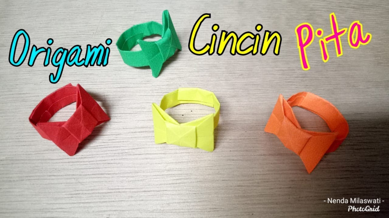 Cara membuat origami Cincin pita  YouTube