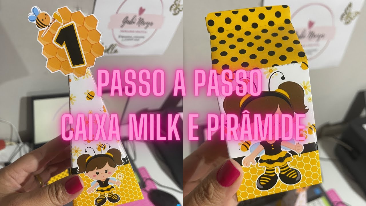 Caixa milk e pirâmide como fazer do zero no studio Silhouette + dicas 💖 