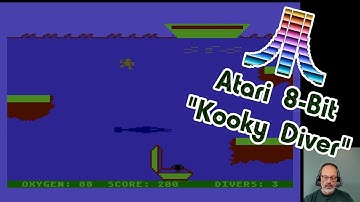 Atari 8-Bit Game Play, Kooky Diver
