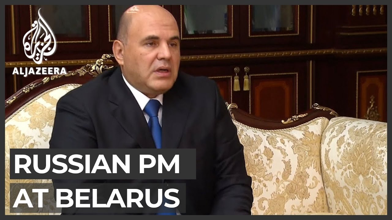 رئيس الوزراء الروسي يزور بيلاروسيا في الوقت الذي يواجه فيه لوكاشينكو أسبوعه الرابع من الاحتجاجات