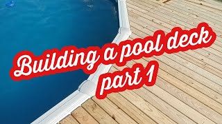 Building a pool deck part 1 #decks #deckbuilding