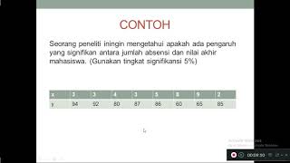 UJI REGRESI LINIER SEDERHANA DENGAN RUMUS MANUAL