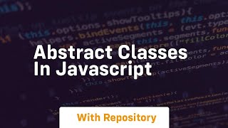 abstract classes in javascript