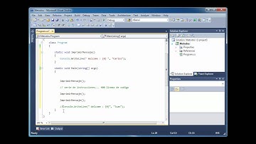 Video 8 de Curso de C#:Metodos (Parte 1 Procedimientos)