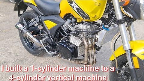 I completely converted the regular engine to 4 cylinders from scrap