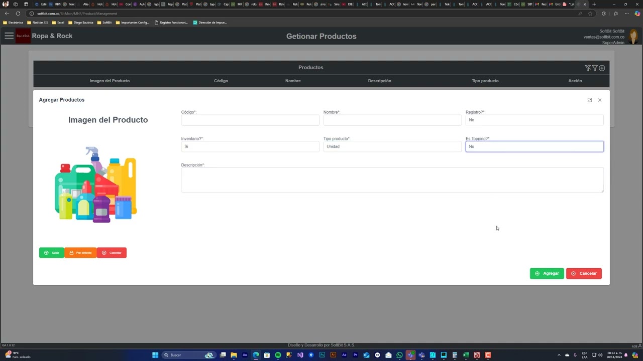 Crear Producto - Manufactura - BitPOS