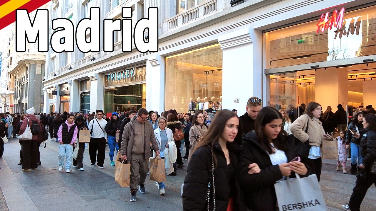 Madrid [4K] City Center during Winter Sales! IRL walking tour (January 2026)