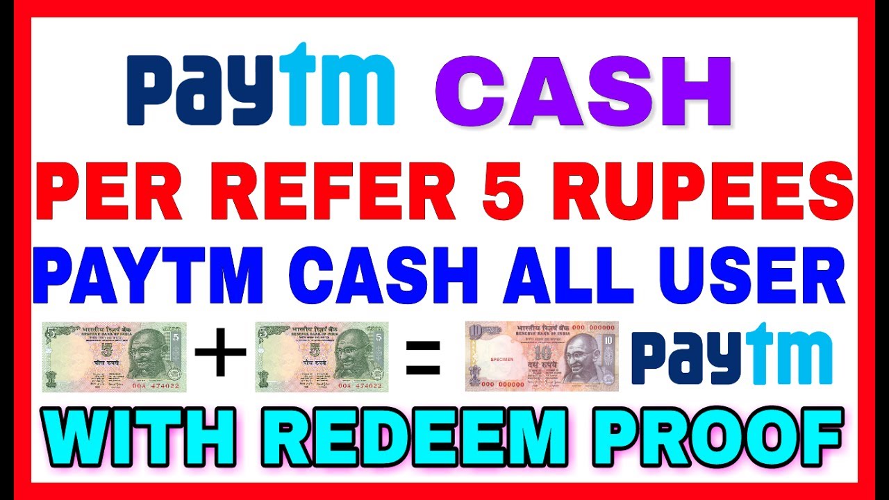 [New App] Per refer 5 rupees Paytm cash instantly all user with live Redeem proof