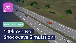 100km/h No-Shockwave Simulation | PTV Vissim | Product Demo
