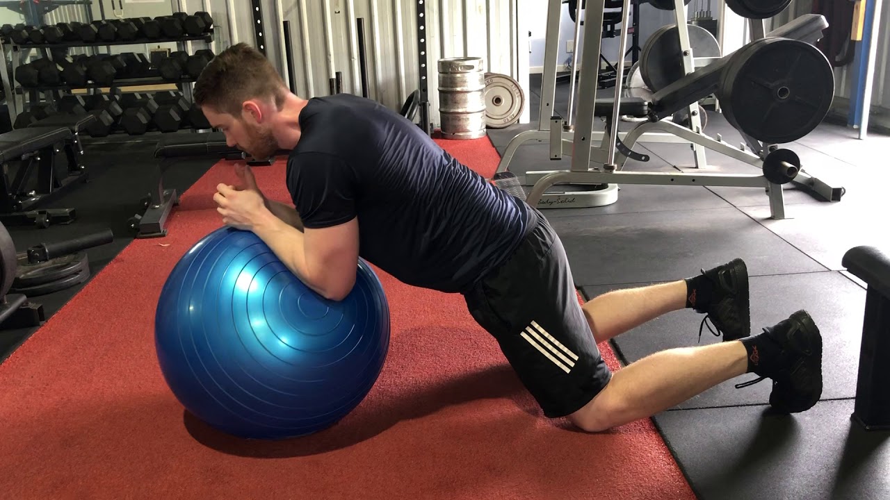 Stability Ball Roll Outs (both knees & toes options) YouTube