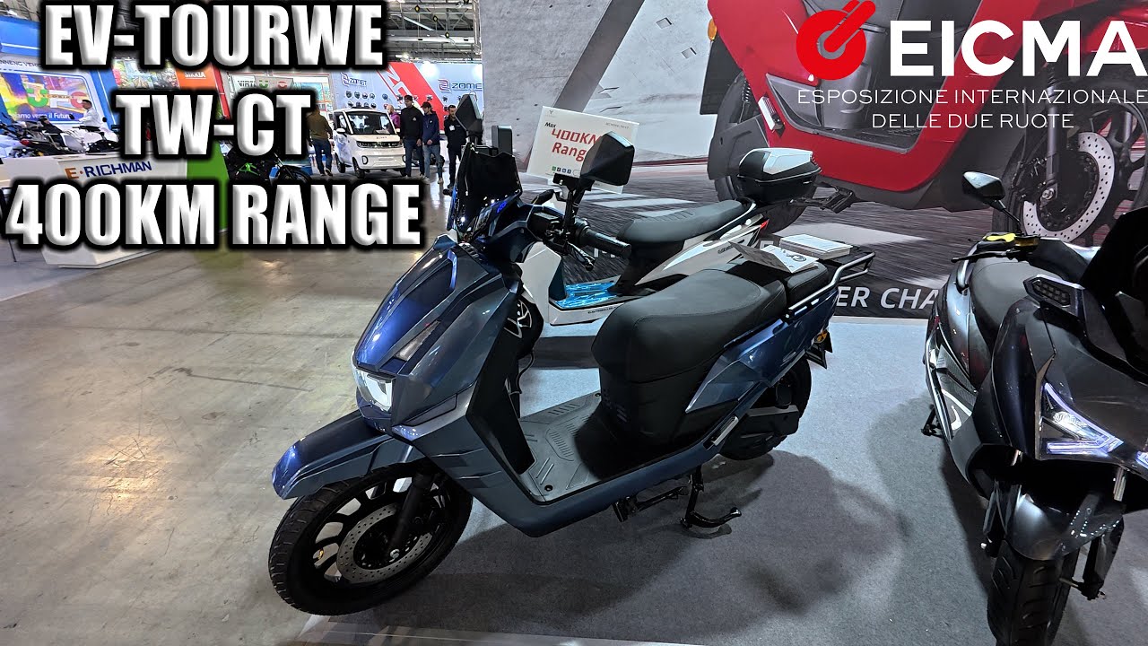 EV-TOURWE TW-CT - 400KM RANGE ELECTRIC SCOOTER - EICMA 2025 - YouTube