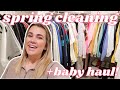 vlog: spring cleaning, huge baby haul &amp; closet clean out 2023