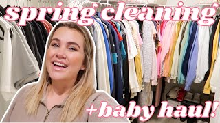 vlog: spring cleaning, huge baby haul &amp; closet clean out 2023